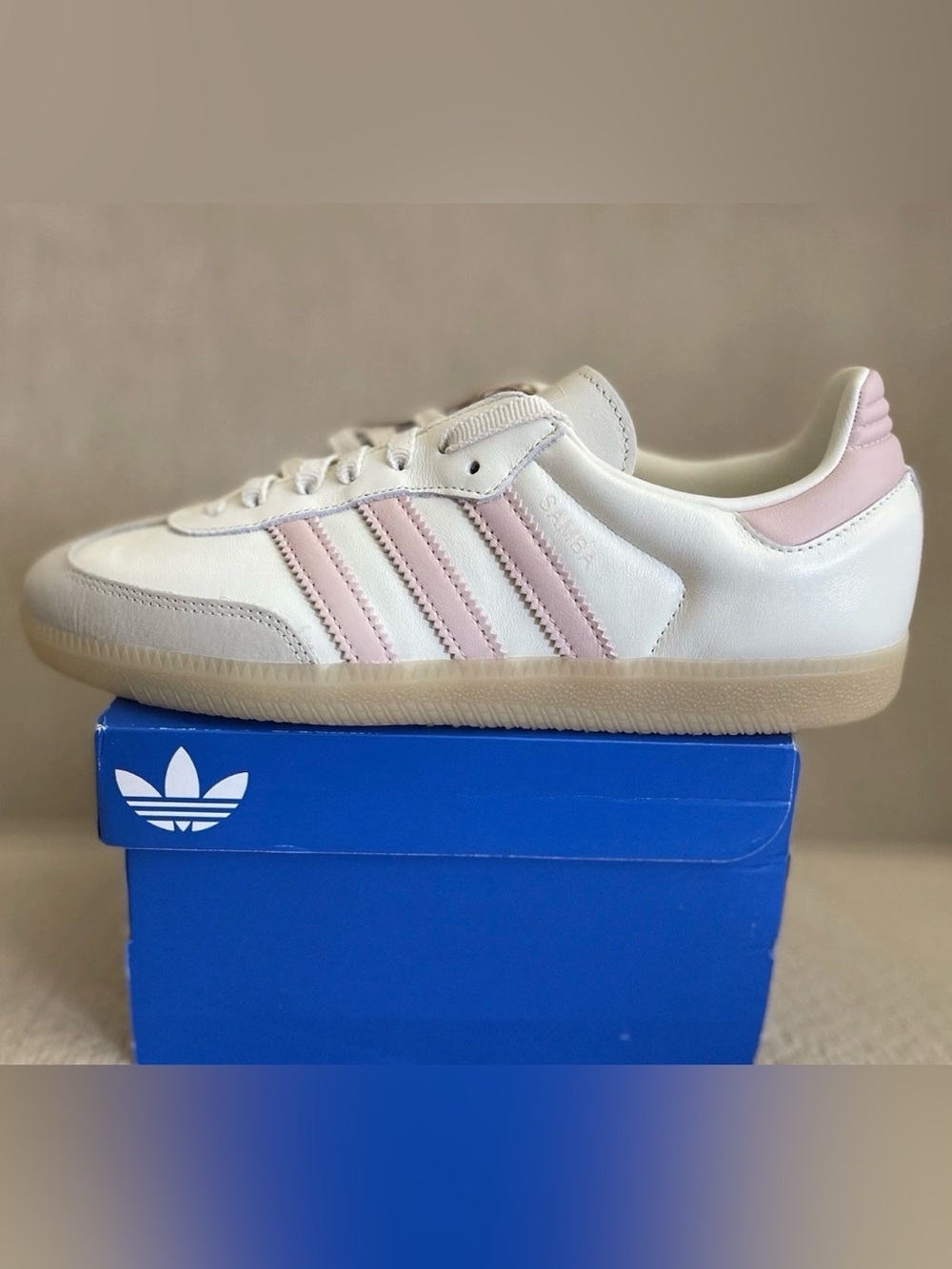 Size 8.5w - adidas Samba OG Off White Sandy Pink IH9059 Women’s New